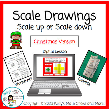 Preview of Christmas Math - Scale Drawing Activity - Digital and Printable
