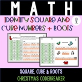 Christmas Math Sheet Square and Cube Roots Grade- 5-8 Prin