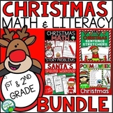 Christmas Math, Spelling, Writing and Poem Bundle - Decemb
