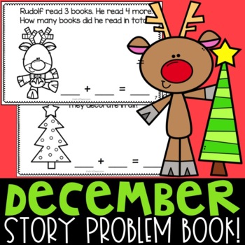 Preview of Christmas Math Story Problem Book Freebie! (Addition & Subtraction)