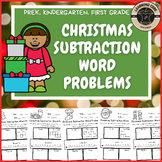 Christmas Math Subtraction Word Problems December PreK Kin