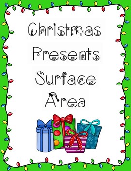 Preview of Christmas Math: Surface Area of Presents/Rectangular Prisms & Cylinders/Coloring