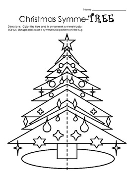 Christmas Math: SymmeTREE! (Symmetry) by Danielle Lafountain | TpT
