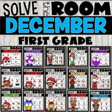 Christmas Math Task Cards 1st Grade