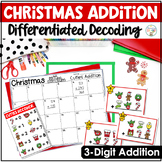 Christmas Math | Three Digit Addition December Activities 