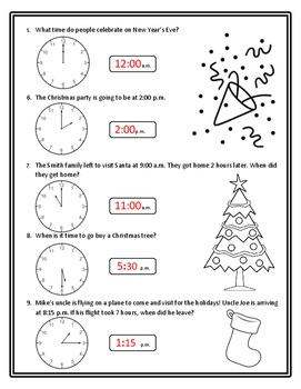 christmas time worksheets christmas telling time math christmas clock worksheets