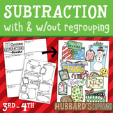 Christmas Math - Up to 3-Digit Subtraction With & W/out Re