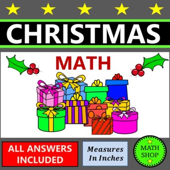 Preview of Christmas Math Volume and Surface Area of Prisms 7th Grade Math