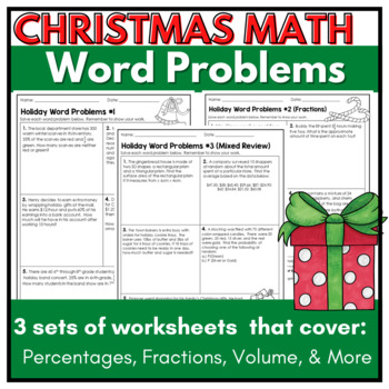 Preview of Christmas Math Word Problems