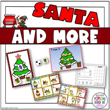 Santa Kindergarten Math Centers Aligned to Common Core | TPT