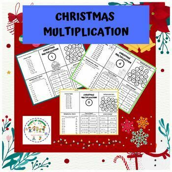 Christmas Math Worksheet Winter Activities, Multiplication No Prep