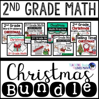 Preview of Christmas Math Worksheets 2nd Grade Bundle