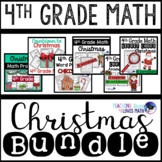 Christmas Math Worksheets 4th Grade Bundle