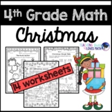 Christmas Math Worksheets 4th Grade Common Core