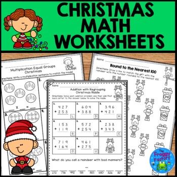 Christmas Math Worksheets | Christmas Math Third Grade by The Froggy ...