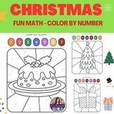 Christmas Math Worksheets: Color by Number Christmas Objec