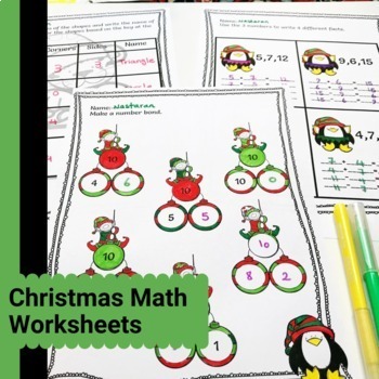 Christmas Math Worksheets First Grade - December Activities Winter ...