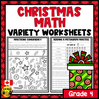 Preview of Christmas Math Worksheets | Numbers to 10 000