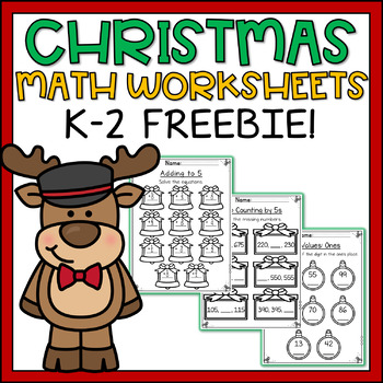 christmas math worksheets k 2 freebie by curriculum kingdom tpt