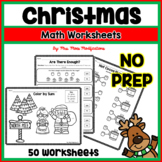 Christmas Math Worksheets- NO PREP