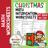 Christmas Math Worksheets NWEA MAP Prep Math Practice RIT 
