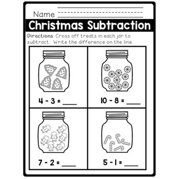 Christmas Math Worksheets - No Prep by Sunshine in My Pocket | TPT