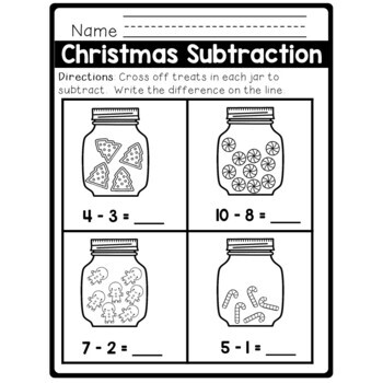 Christmas Math Worksheets - No Prep By Sunshine In My Pocket 