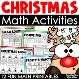 Christmas Math Worksheets Activities Christmas No Prep 4th
