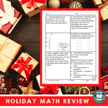 Preview of Christmas Math Activities