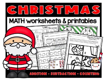 Christmas Math Worksheets and Printables by COOKies419 | TPT