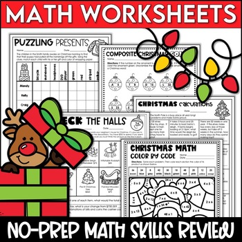 Christmas Math Worksheets and Reading Activities | Christmas Coloring Pages