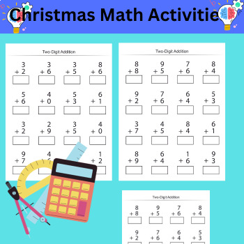 Preview of Christmas Math Worksheets for Kindergarten | Christmas Math Activities