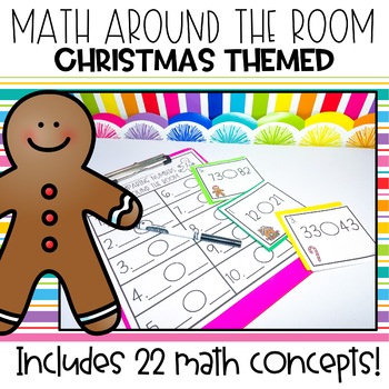 Preview of Christmas Math Write the Room | First Grade | December Math Centers