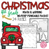 Christmas Math & Writing Activities 4th Grade 