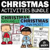 Christmas Math and ELA Activities with Worksheets and Holi