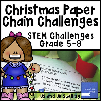 Preview of Christmas STEM Paper Chain Challenges