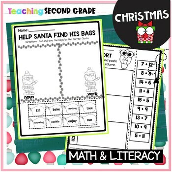 Christmas Worksheets by Teaching Second Grade | Teachers Pay Teachers