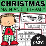 Christmas Worksheets No Prep Math and Literacy Activities Fun 1st 2nd Grade