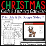 Christmas Math and Literacy Activities Printable and for G
