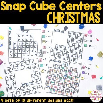 Preview of Christmas Math and Literacy Center Activities - December Worksheets