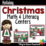 Christmas Math and Literacy Centers for Preschool and PreK