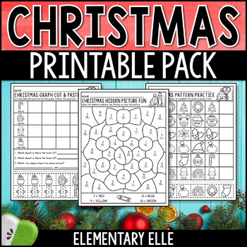 Preview of Christmas Math and Literacy Printable Pack