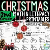 Christmas Math and Literacy Printables 2nd Grade Grammar P