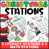 Christmas Math and Literacy Stations | 10 Holiday Centers 