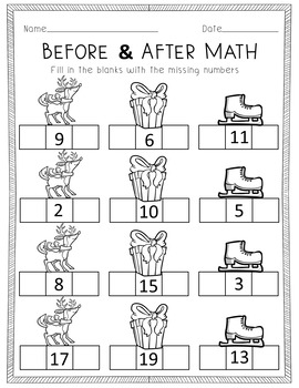 Christmas Math - sequencing / missing number / Reindeer by Teacher ...