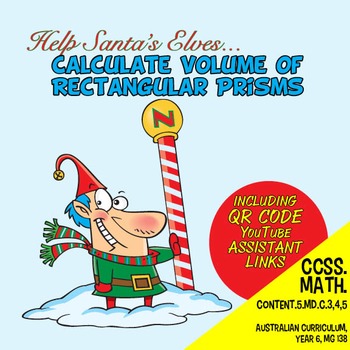 Preview of Christmas Maths - Calculating Volume with QR Code