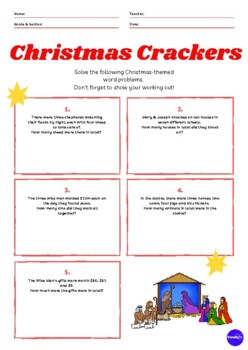 Preview of Christmas Maths Word Problems