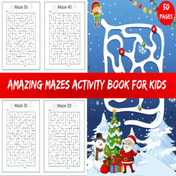 Preview of Christmas Maze Magic: 50 Festive Puzzles for Kids - A Holly Jolly Adventure!