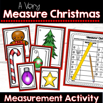 Preview of Christmas Measurement Activity | Measuring in Inches and Centimeters