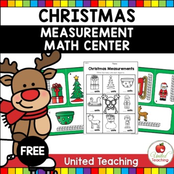 Preview of Christmas Measurement - Math Center (FREE)
